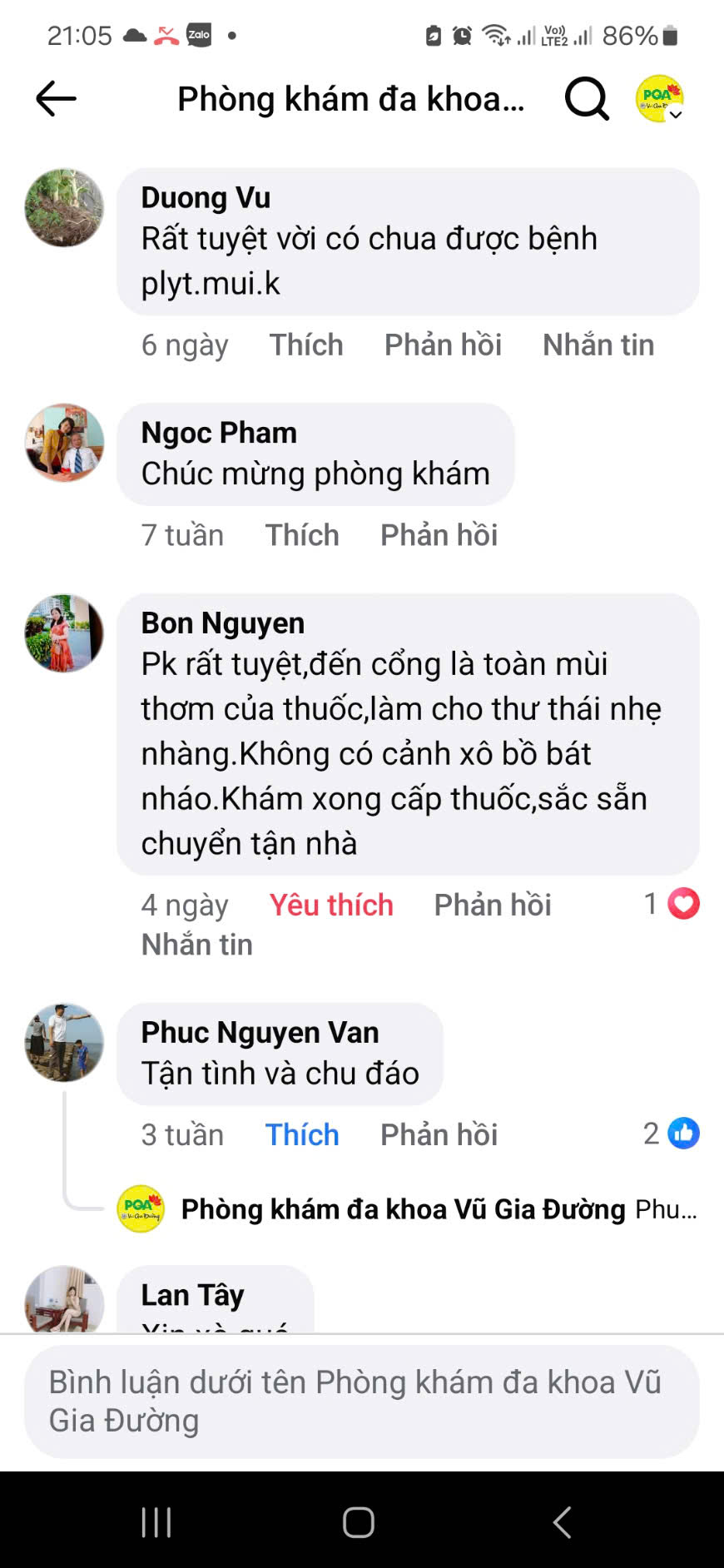 Feedback Vũ Gia Đường