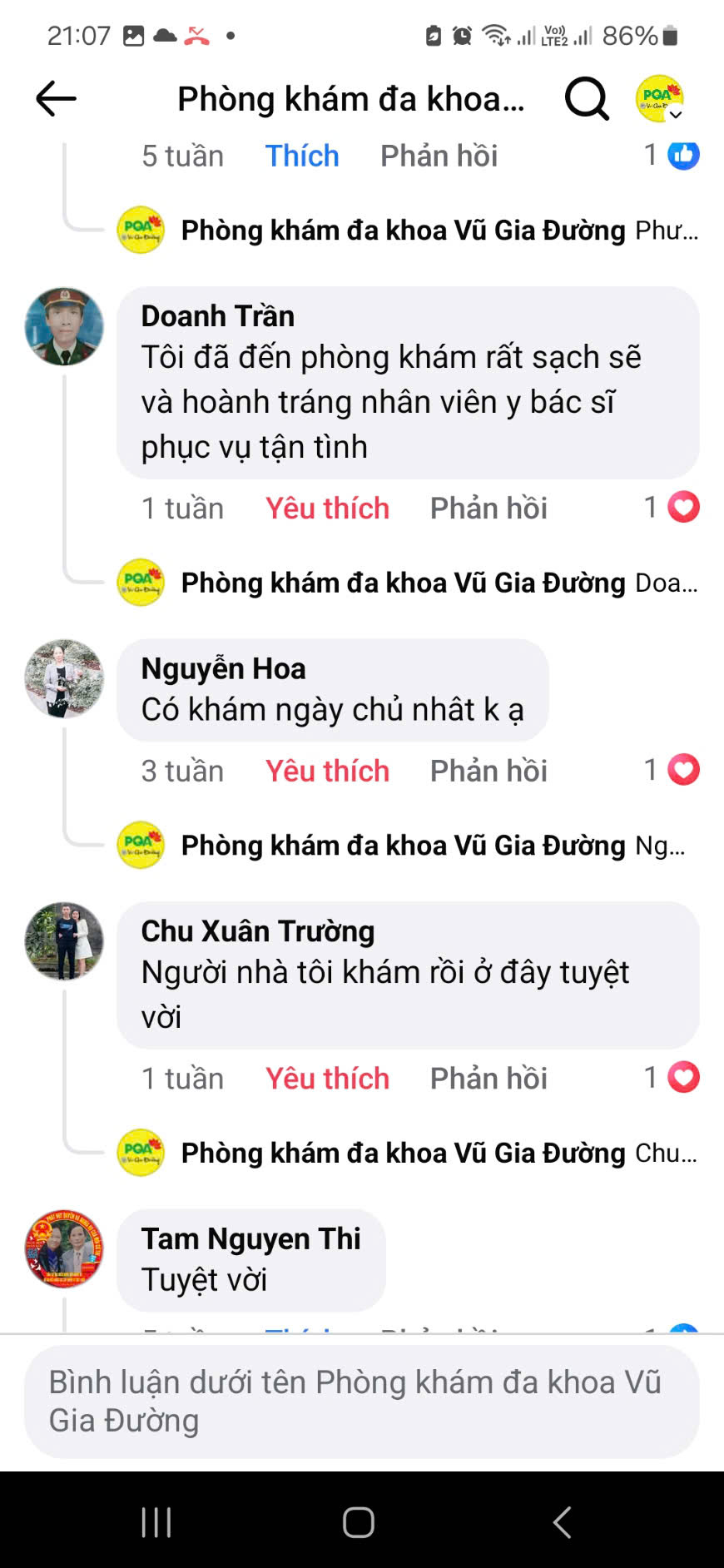 Feedback Vũ Gia Đường